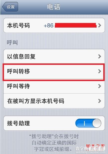 iPhone怎么设置呼叫转移 iphone呼叫转移设置教程4