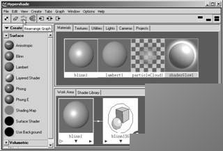 Maya 7.0 表面材质中的Hypershade窗口设置2