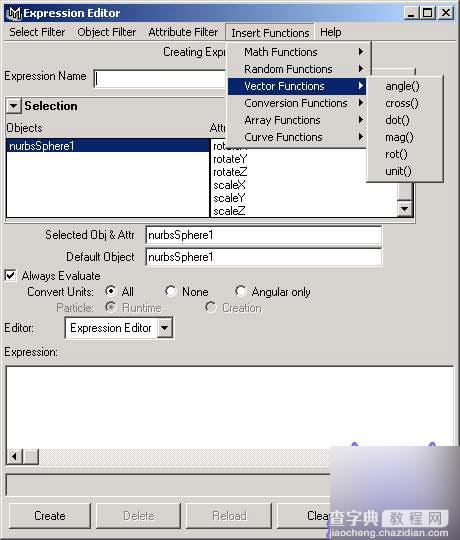 MAYA表达式动画之Functions基础教程3