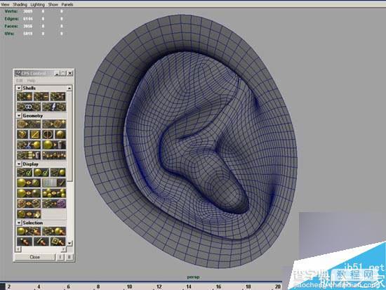 MAYA多边形工具建模一个逼真的人物耳朵18