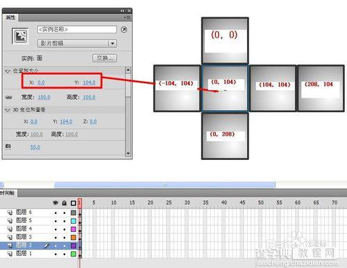 Flash制作旋转的3D立体盒动画教程5