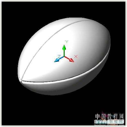 AutoCAD教程：绘制逼真的橄榄球两种方法介绍12