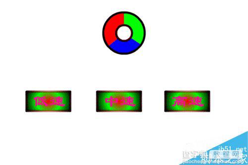 flash模拟3个按钮控制轮子的不同转速1
