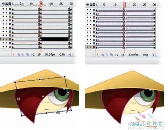 Flash cs3教程：鼠绘一个可爱的摇动卡通头像6