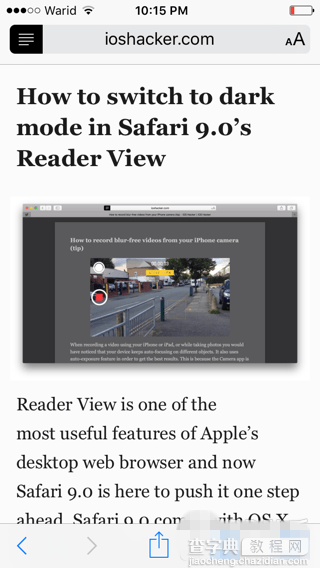 教你在iOS9 Safari中开启夜间模式的方法3