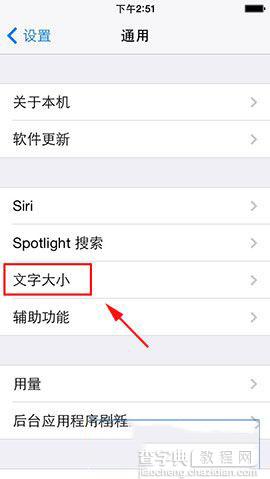 怎么设置iphone6字体的大小3