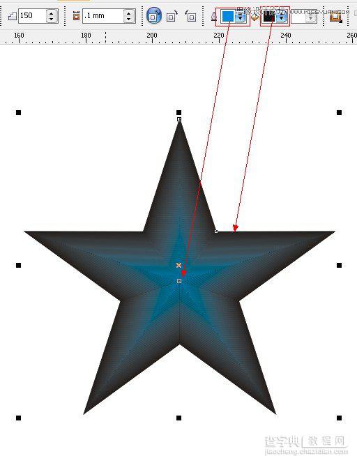 CorelDRAW实用教程：实用技巧绘制立体五角星7