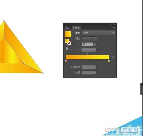 Ai怎么绘制金色立体三角形的图标?9