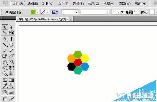 ai怎么填充自定义图案? ai填充多彩六角图形的方法6