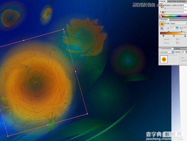 Illustrator绘制非常惊艳的抽象派玫瑰花6