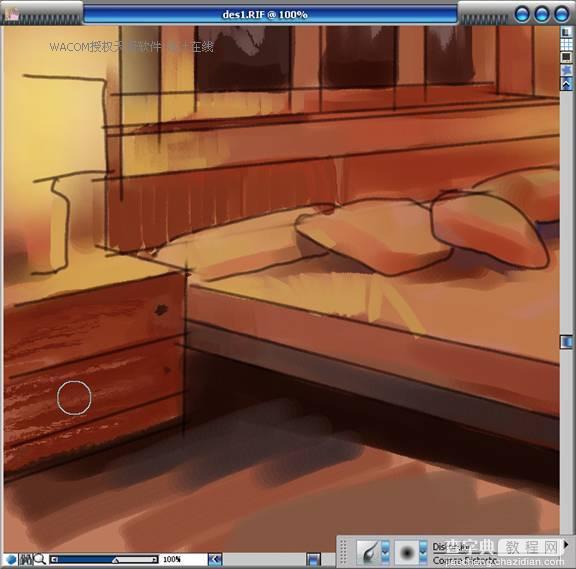 教你用painter绘制室内卧室效果图11