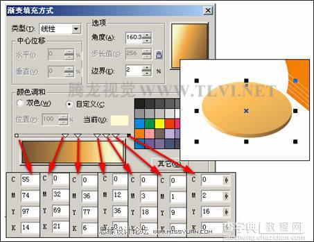 如何在CorelDRAW中使用渐变填充对象  渐变填充的操作方法和应用技巧介绍19