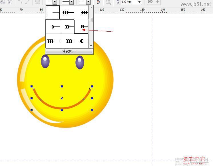 CoreIDraw(CDR)绘制简单的笑脸教程技巧分享10