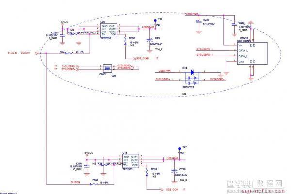 联想F41笔记本电脑USB部分电路图1