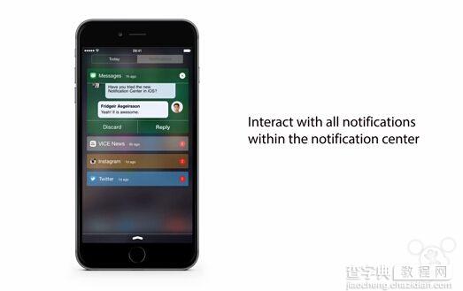 苹果iOS9亮点功能预测：通知中心直接回复1