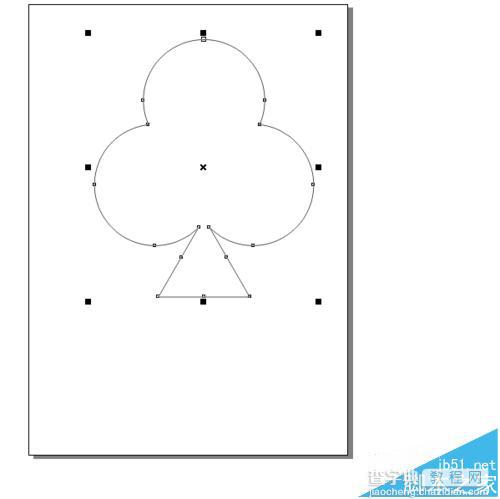 cdr怎么绘制扑克牌四花色中的黑梅花?20