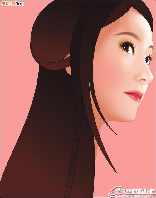 Coreldraw(CDR)设计制作真实的漂亮的古典美女图详细实例教程34