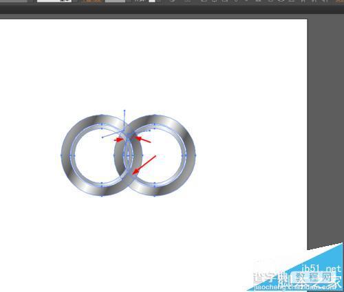 AI怎么绘制两个圆形交叉? ai两圆环交叉的绘制方法12