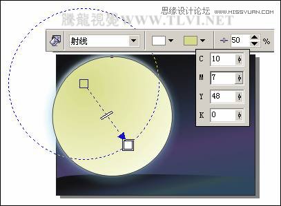 CorelDRAW实例教程：绘制随风飘舞的花瓣和月圆之夜飞逝的流星7