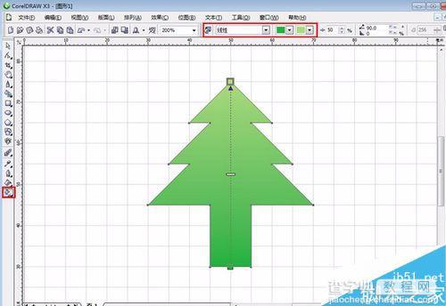 CorelDRAW使用对齐网络绘制圣诞树7