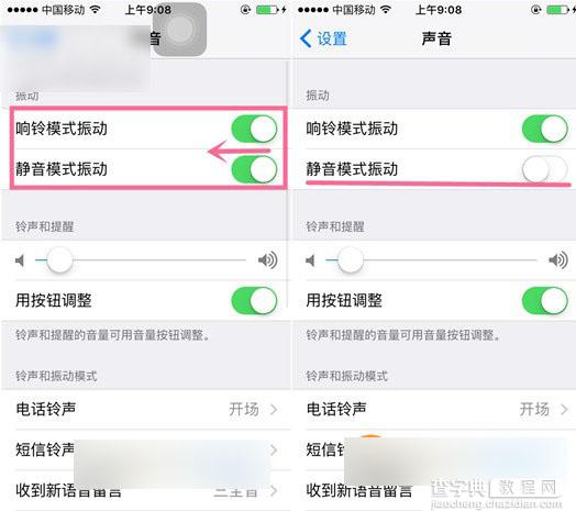 iPhone6s静音模式下怎么关闭震动 iPhone6s静音时取消震动功能图文教程2