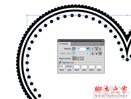 AI绘制剪纸风格复杂心型图案教程5