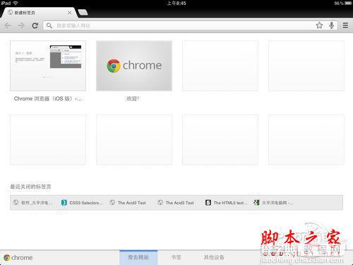 Chrome谷歌浏览器苹果iPad版界面细节体验(图文)1