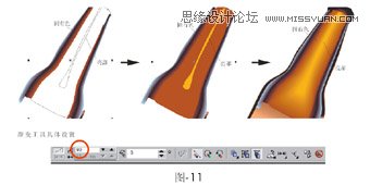 Coreldraw矢量图绘制教程：绘制精致的啤酒广告10