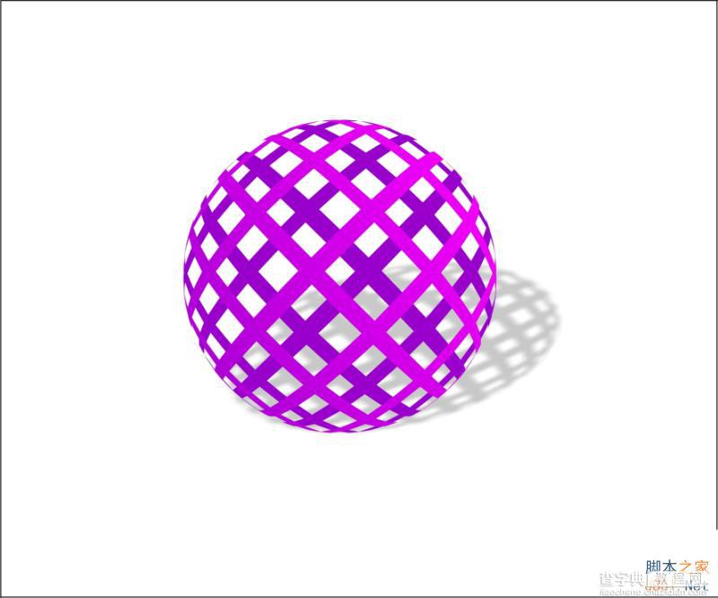 CorelDraw制作紫色镂空球1