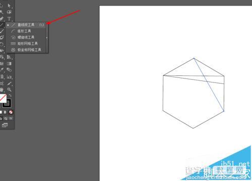 Ai怎么绘制由三角形组成的彩色六角环形?2