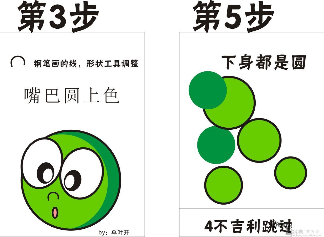 新手教程：CDR制作可爱的毛毛虫3