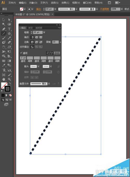ai软件中怎么画虚线图?ai绘制虚线的详细教程1