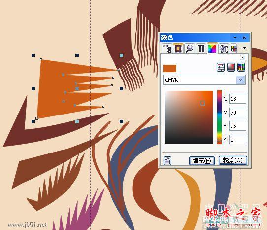 CorelDRAW(CDR)设计绘制矢量抽象人物装饰画实例教程65