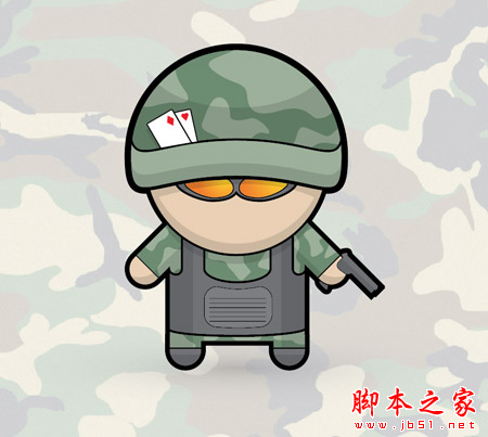 AI绘制卡通士兵图标35