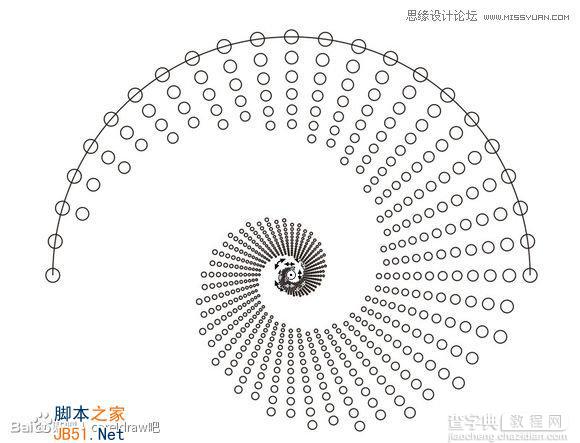 CorelDraw(CDR)设计制作圆点风格的螺旋效果图实例教程4