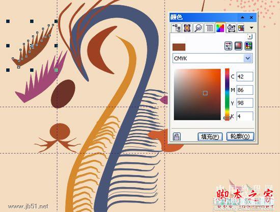 CorelDRAW(CDR)设计绘制矢量抽象人物装饰画实例教程58