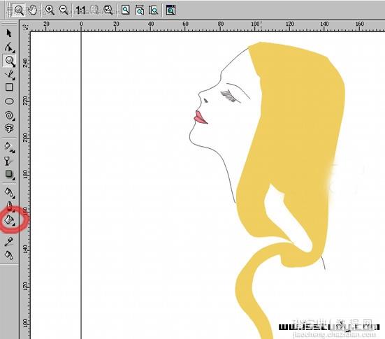 CorelDraw(CDR)简单几步设计绘制漂亮时尚的美女图像实例教程3