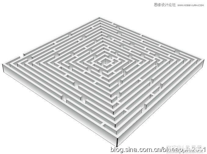 Illustrator制作超酷的立体正方形迷宫效果20
