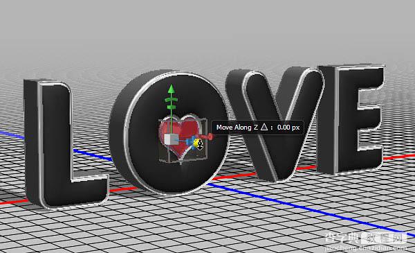 PS利用3D工具制作细腻的浮雕花纹立体字教程20