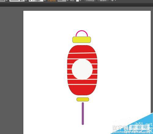 Ai简单绘制漂亮的红色灯笼10