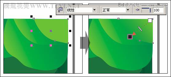 CorelDRAW绘制绿色卡通森林一角场景画面16