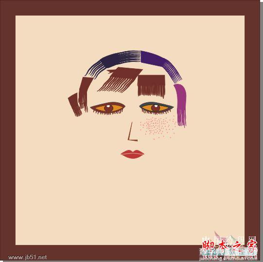 CorelDRAW(CDR)设计绘制矢量抽象人物装饰画实例教程33