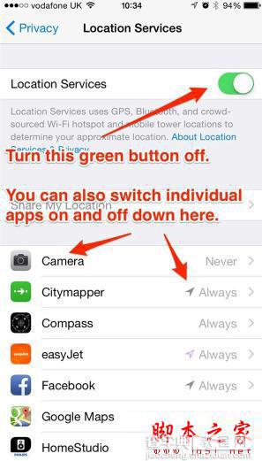 ios8默认追踪功能怎么关闭 ios8默认追踪功能关闭教程3