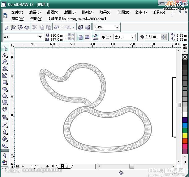 CorelDraw(CDR)设计制作包装中的环形花边图案实例教程14