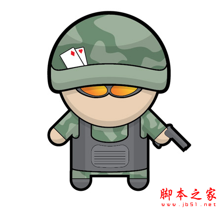 AI绘制卡通士兵图标34