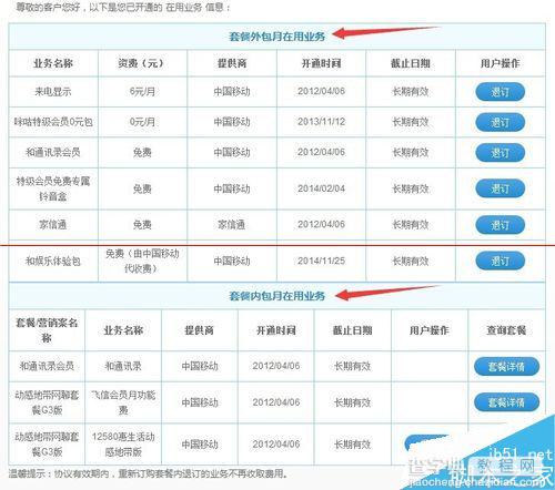 移动手机在家查询在用业务的教程5