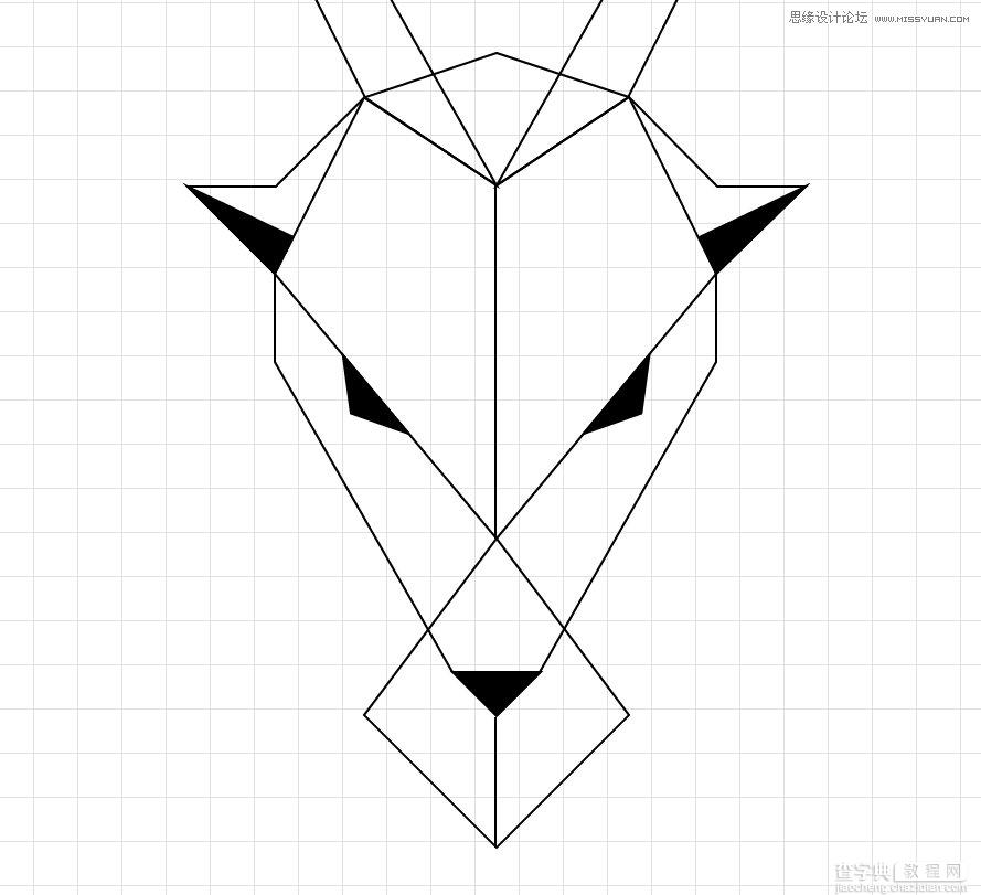 Illustrator绘制简约时尚的鹿形头像LOGO教程10