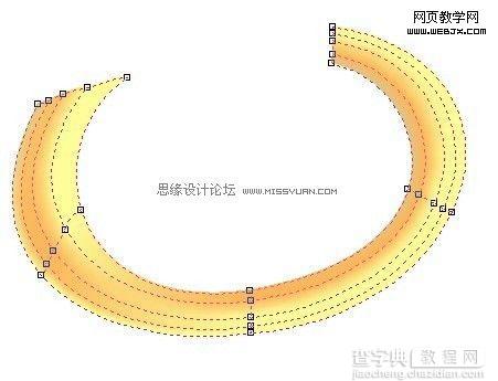 CorelDraw 网格填充工具绘制卡通唢呐11