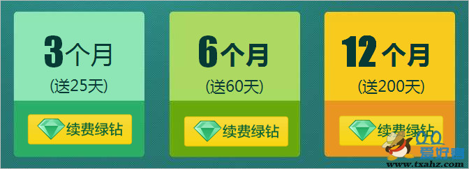 绿钻续费优惠大献礼活动 一次性续费绿钻12个月送200天时长2