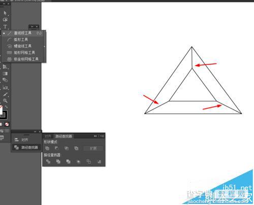 Ai怎么绘制金色立体三角形的图标?4
